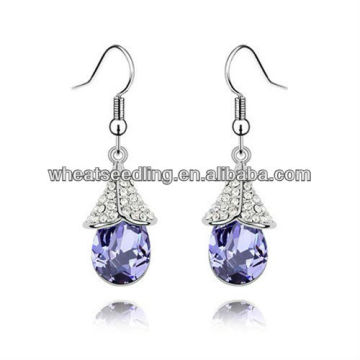 Vogue Elegante Bowknot Cristal Pendientes Joy02012111645